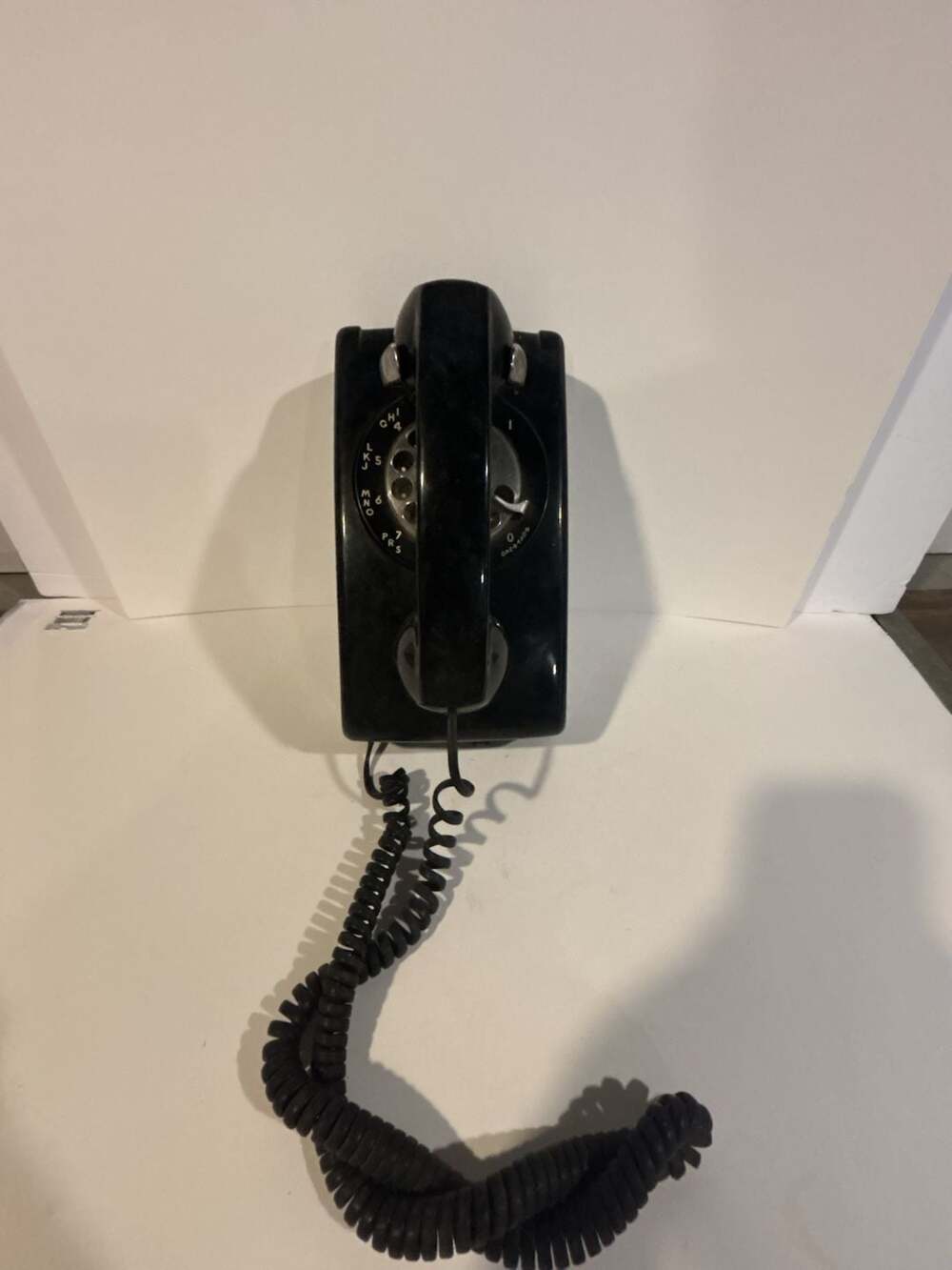 Black bell system rotary phone 574 Wall Western Electric Volume Control 1974 G6